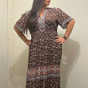 KNOX ROSE Floral maxi dress